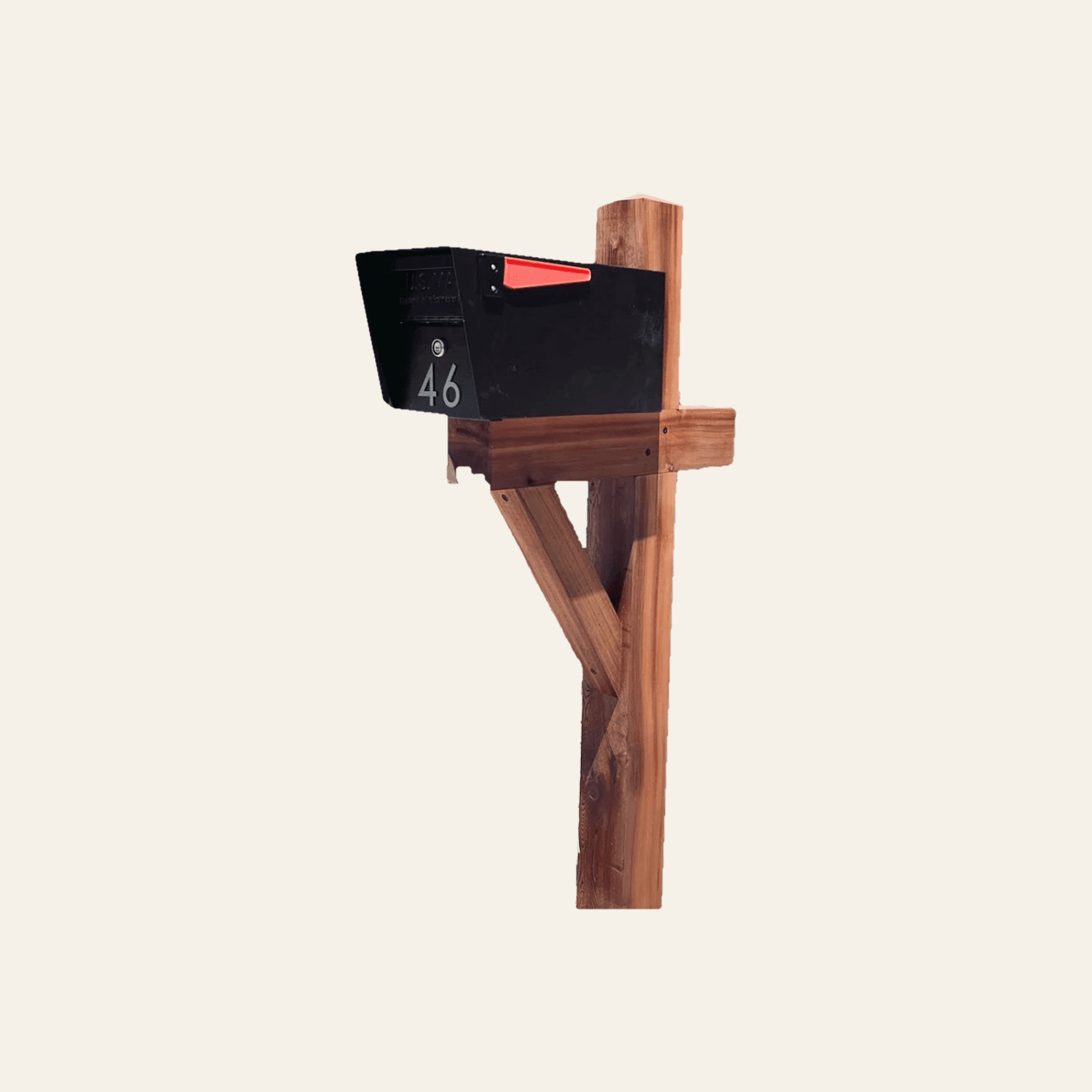 Craftsman cedar post mailbox design concept