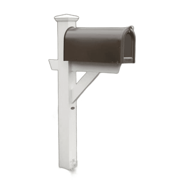 White vinyl post mailbox design concept