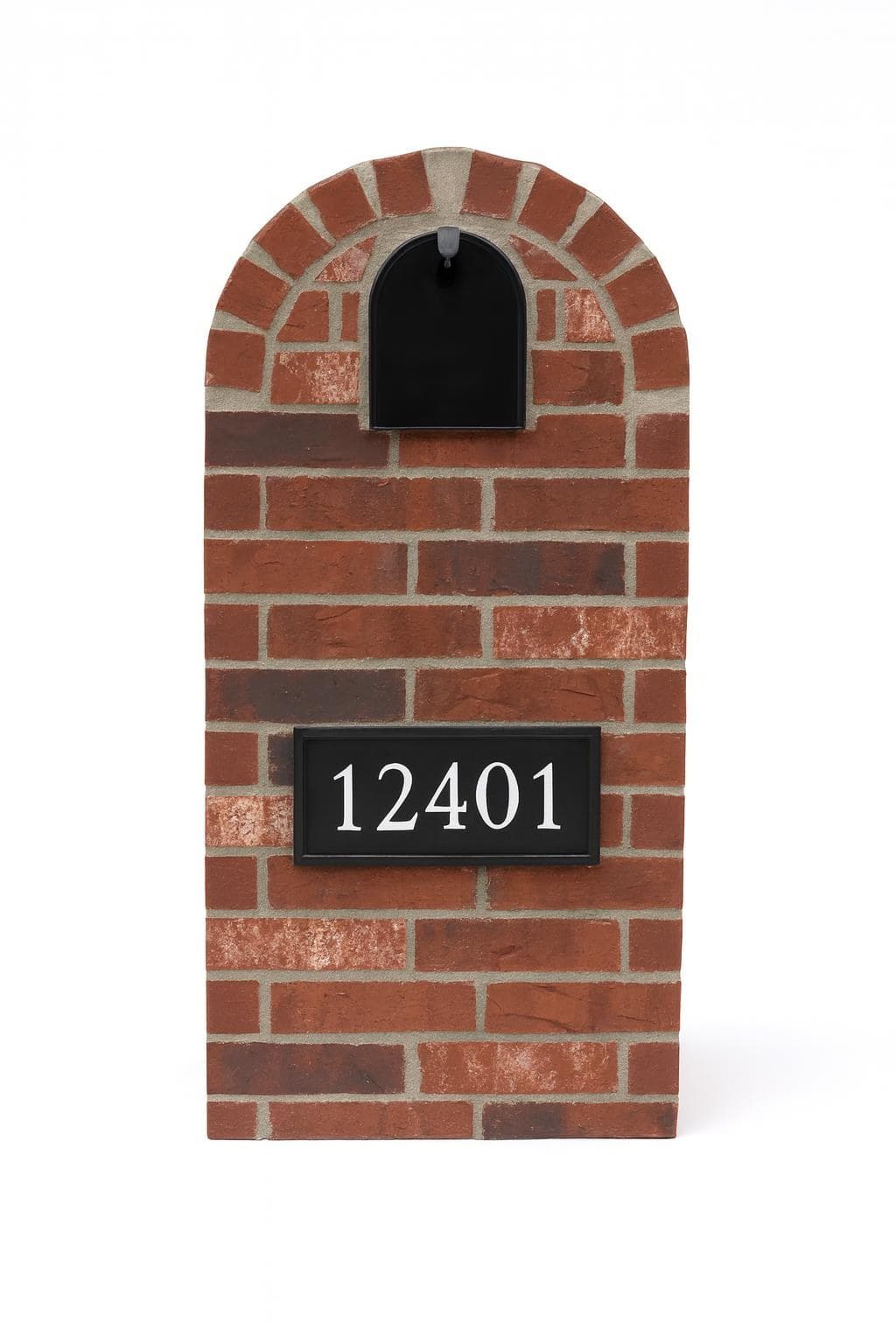 Arch brick mailbox column