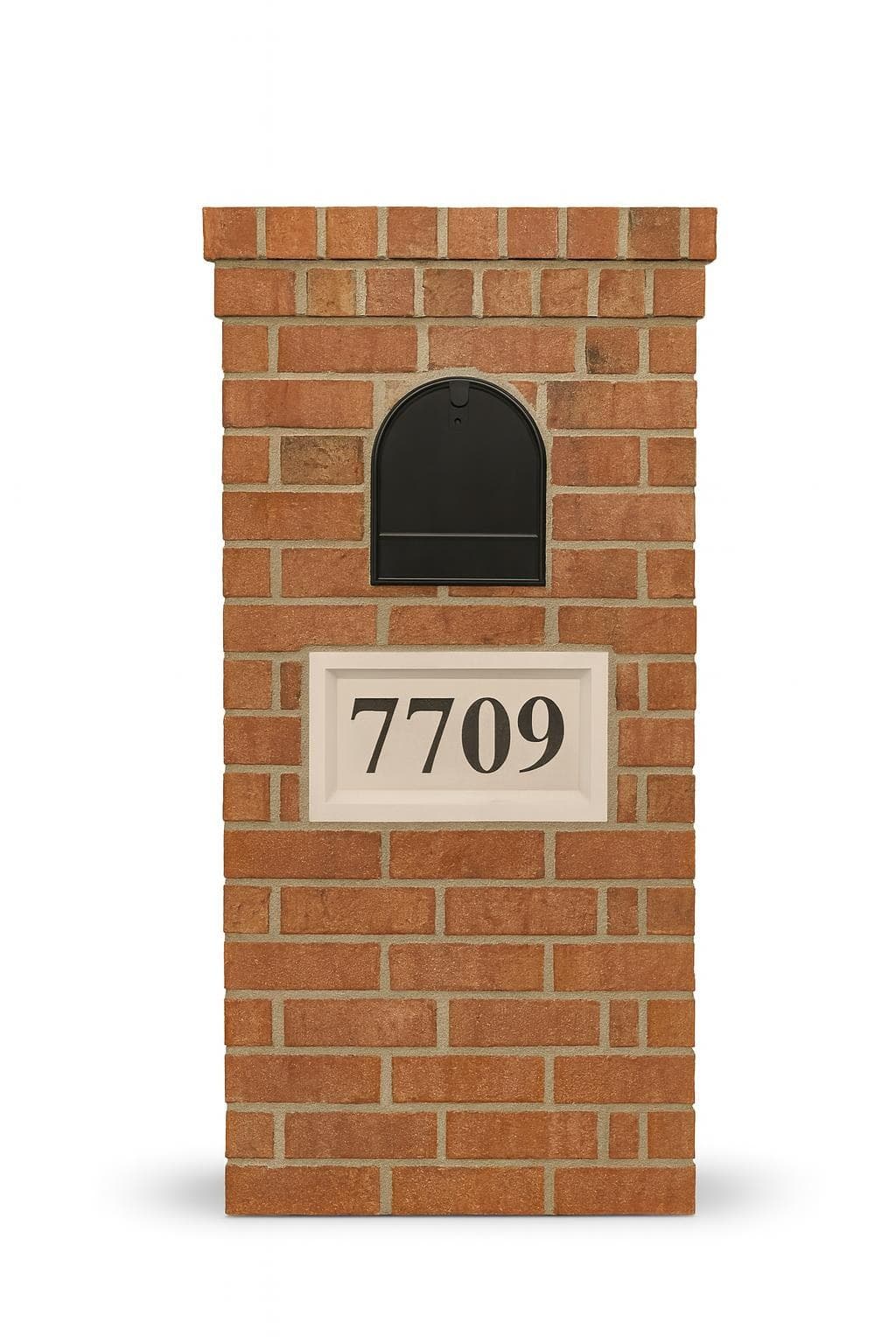 Heritage brick mailbox column