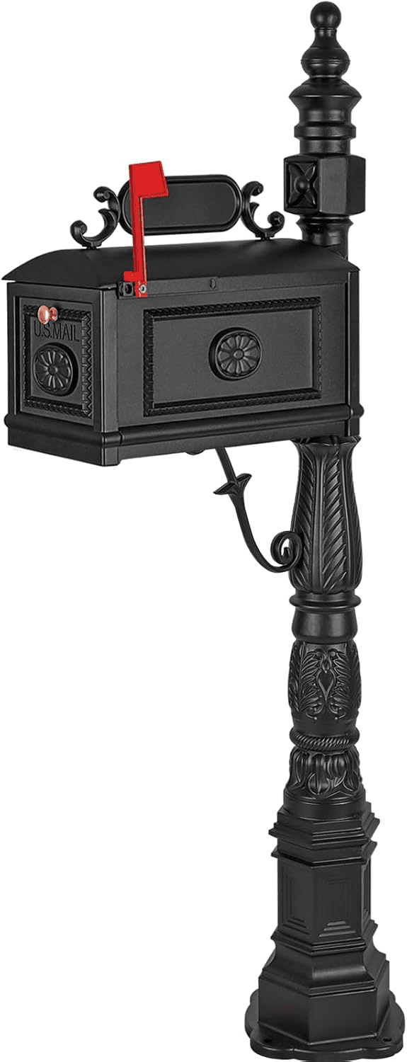 Real mailbox example — natural river rock stone mailbox